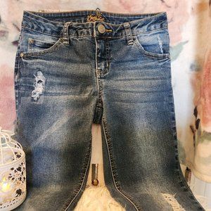 Justice Distressed Girls Jeans, Size 12 Simply Low Super Skinny